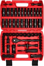 3/8”Drive Impact Socket Set,Standard SAE(5/16 to 3/4-Inch) Metric Size(8-22mm) picture