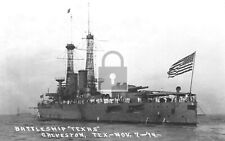 USS Texas Battleship Galveston TX Reprint Postcard picture