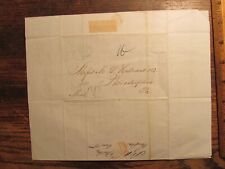 Antique Vintage Ephemera 1847 Stampless Letter Memphis TN to Philadelphia PA picture