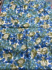 Vintage 60’s Blue Floral Print Fabric picture