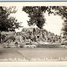 c1940s Redmond, Ore. Peterson's Rock Garden RPPC Old Bend Museum Real Photo A199 picture