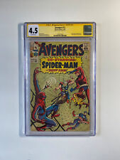 Avengers 11 CGC 4.5 12/64 Signed by Stan Lee Early Spider-Man appearance picture