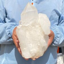 4.94Lb Natural white transparent Clear Quartz Crystal Cluster Mineral Healing picture