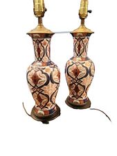 2 Vintage Japanese Imari Style Lamps picture