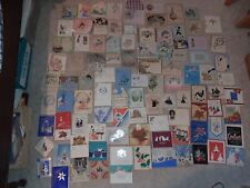 Vintage lot of 105 art deco greeting cards picture