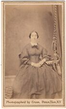 1865 CDV 2C WASHINGTON CIVIL WAR TAX STAMP CRUM PENN YAN NEW YORK LADY IN DRESS picture