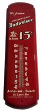 Vintage 2001 Budweiser Anheuser-Busch Man Cave Wall Decor Thermometer  picture