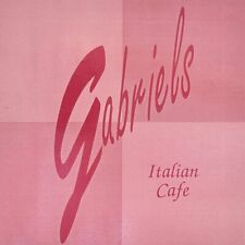Vintage 1990 Gabriel's Italian Cafe Restaurant Menu picture