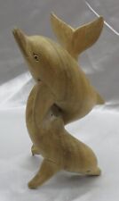Vintage Wood Hand Carved Dolphins picture