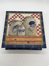 Vintage Set Of 6 Legacy Publishing Coasters In Matching Box Pottery Country 1996 picture