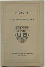 WWI Booklet History of Local Draft Board #6 US Selective Service Philadelphia PA picture