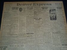 1921 OCTOBER 20 DENVER EXPRESS NEWSPAPER - SINCLAIR LEWIS - NT 7579 picture