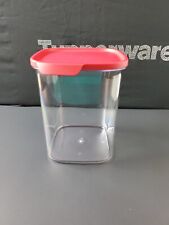 Tupperware Ultra Clear Elegant Square Container with Red Seal Lid 3.7 / 15.5 Cup picture
