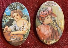 1973 Vintage Coca Cola Pocket Mirror Lot 2 Pretty Girl new 50 yr old advertising picture