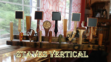 Custom 19 Tap Handle Wall Mount Two-Tiered Display Bourbon Barrel  Vertical picture