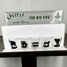 Roots Of Creation Cheers From Africa Shot Glasses Safari Wildlife Animal 5pc Set picture