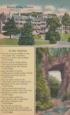 Natural Bridge Virginia One of the 7 Natural Wonders Vintage Linen Postcard picture