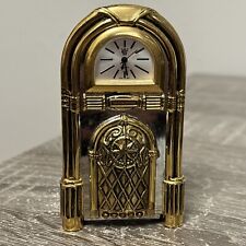 Timex Waterbury Collectible Miniature Jukebox Desk Clock Brass Japan Movement picture