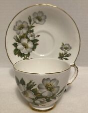 Vintage Delphine Bone China Magnolia Floral Teacup And Saucer Set-England  picture