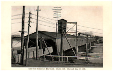 Postcard RPPC Covered Toll Bridge Hartford, CT Built in 1818 picture