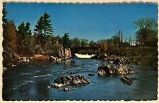 The Falls in Enosburg Vermont Missisquoi River vintage postcard posted picture