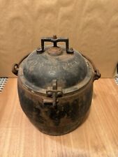 Rare 1880’s CLARK & CO. “Best Quality” 2 Gallon Cast Iron Pressure Cooker Pot picture