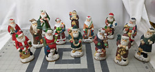 Santas From Around the World Santa Christmas Porcelain Figurines Set Lot of 14 picture