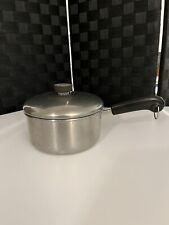 Vintage Revere Ware 2 QT Stainless Steel Pot With Lid Clinton, IL USA picture