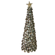 Silver Abalone Shell Star Tree Topiary Iridescent Christmas Tree picture