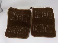 Vintage Pair of Brown Oven HOT Mitts - NWT picture