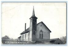 1910 Scene of U.B. Church, Winslow Illinois IL Posted Antique Postcard picture