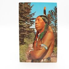 Postcard Native American Indian Greeting How Feather Headdress Unposted picture