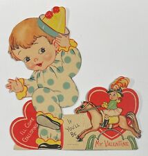 Vintage Folding Valentine Card I'll Come Galloping picture