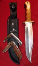 Winchester knives 3 pc lot: large bowie, 2 pocket knives, very good condition  picture