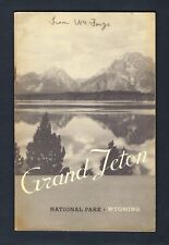 1938 Grand Teton Nation Park Guide Pamphlet with Map picture