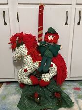 Christmas Handcrafted Horse And Leprechaun Broom Door Hanger picture