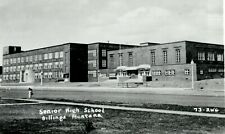 c1940's Senior High School Billings Montana MT RPPC Photo Antique Postcard picture
