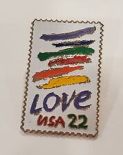 USPS Love Postage Stamp Pin Vintage 1984 Lapel Hat Vest Pin Pinchback Marck Co. picture