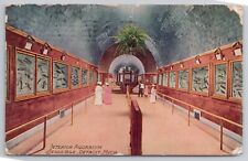 1911 Postcard Interior Aquarium Belle Isle Detroit Michigan picture