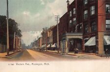 Postcard Western Avenue in Muskegon, Michigan~118688 picture