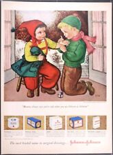 Vintage Magazine Ad 1949 Johnson & Johnson Kids artist Gladys Rockmore Davis picture