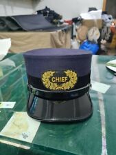 Replica1880s POLICE CHIEF Visor CAP w BULLION BADGE On Front All Sizes Avialable picture