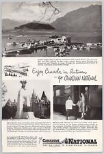 1948 Canadian National Railway Vintage Print Ad Enjoy Canada in Autumn Travel picture