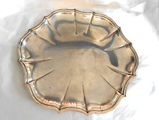 Silverplate Round Scalloped Edge Serving Tray 11