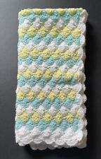 Vintage Handmade Crochet Baby blanket afghan 24”x33” picture