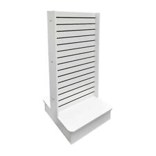 25 x 25 x 54 White Display Tower 2 Sided Slatwall Knockdown Displays Floor Stand picture