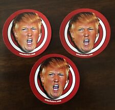 Three Mini Donald Trump Toilet Urinal Stickers (