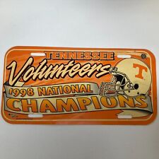 COLLECTIBLE LICENSE PLATE Vintage Tennessee Volunteers 1998 National Champions picture