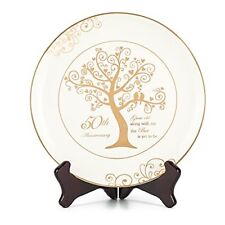 50Th Anniversary Plate with 24K Gold Foil-50Th Anniversary Wedding Gifts for Cou picture