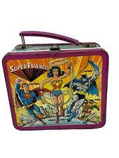 DC SUPER FRIENDS Batman Superman Metal Lunch Box Vintage 1976 Aladdin  picture